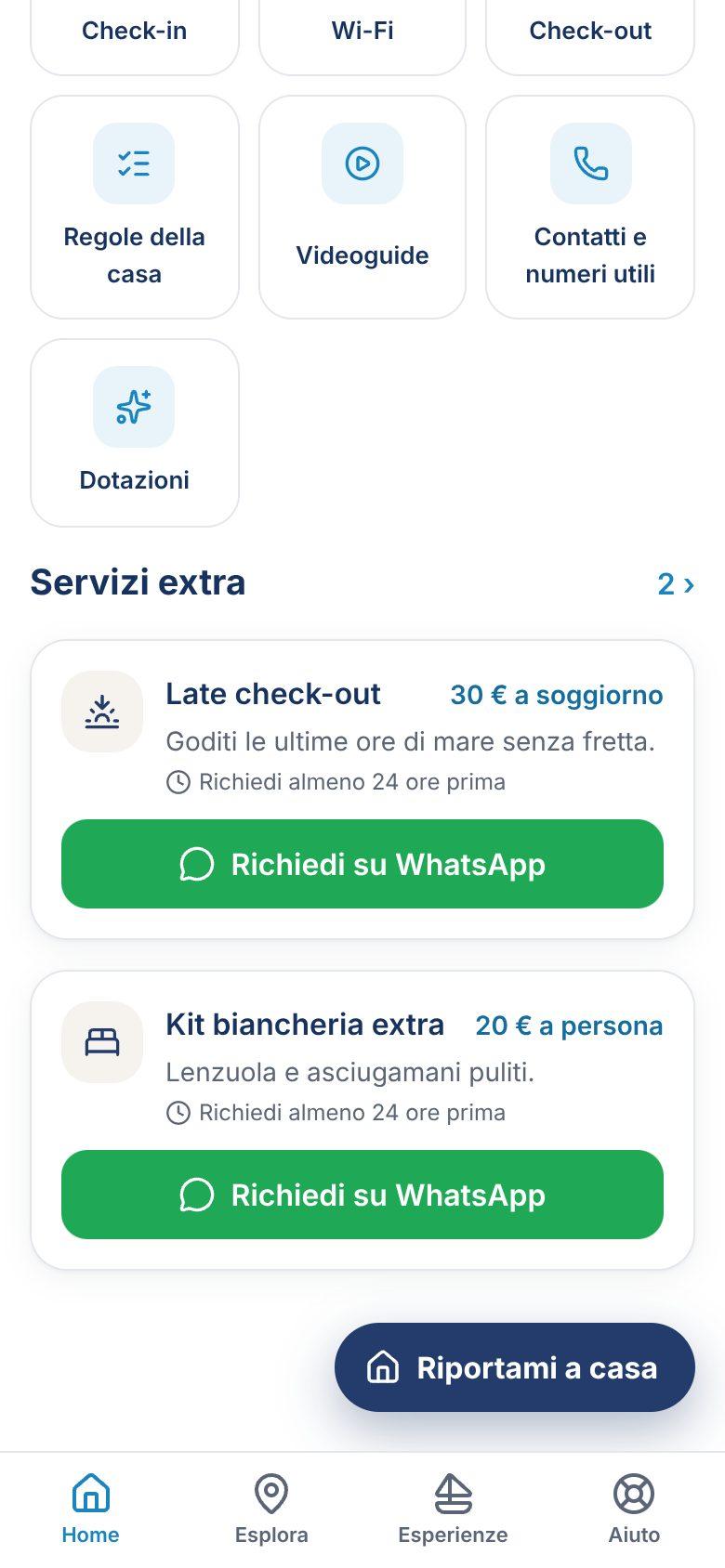 Servizi extra nella guida